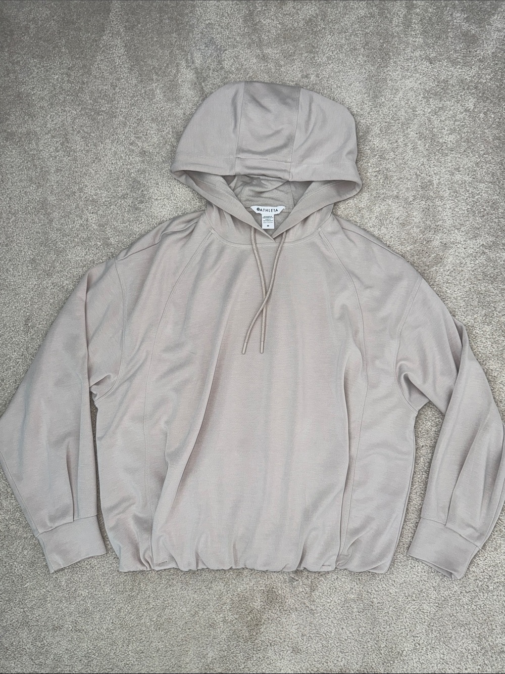 Athleta M Seasoft bubble hem hoodie